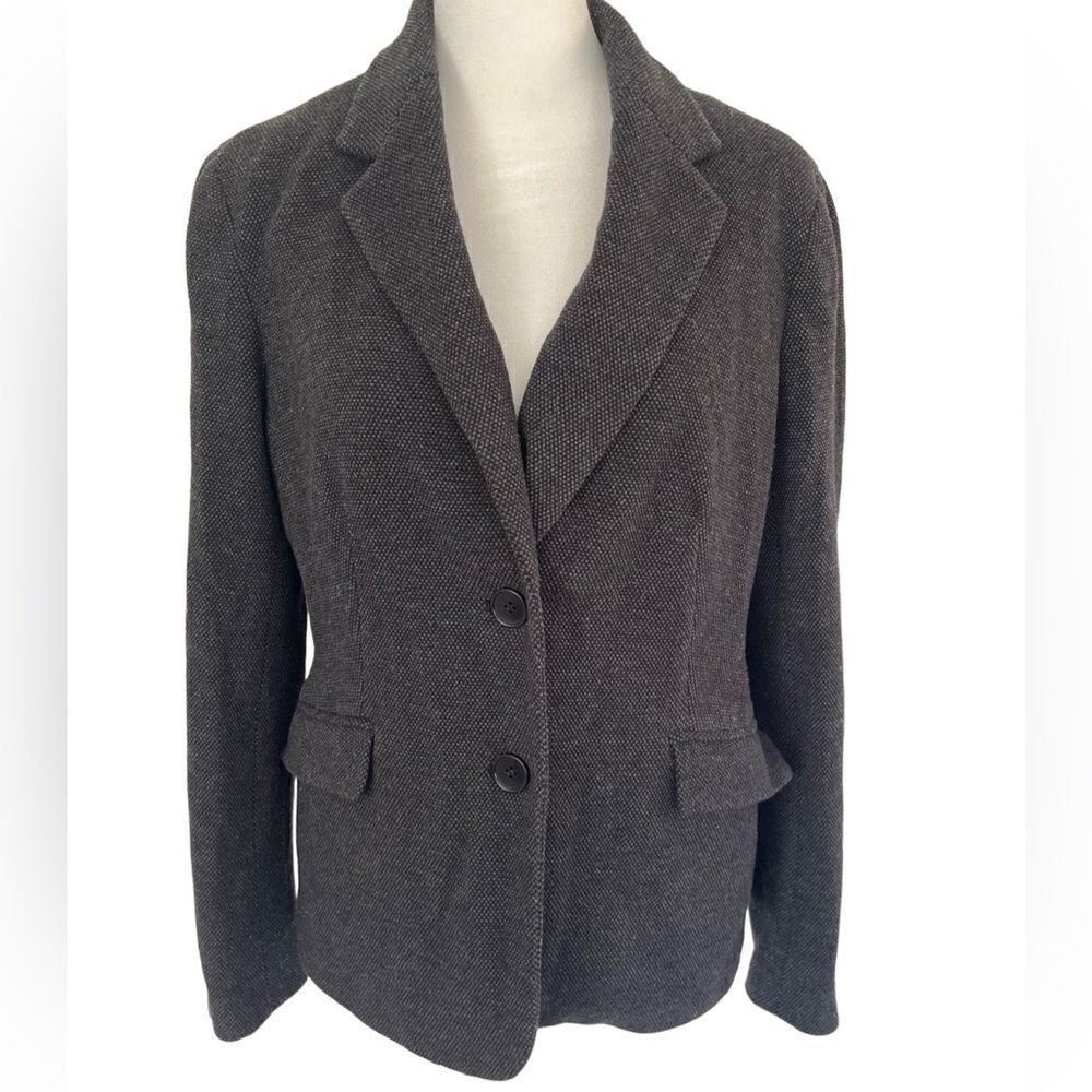Talbots tweed look cotton, rayon, polyester and spandex blend blazer size M.